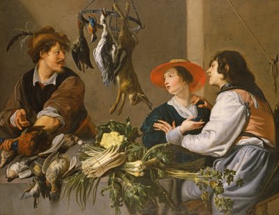 Vendeurs de gibier et de légumes - Theodor Rombouts